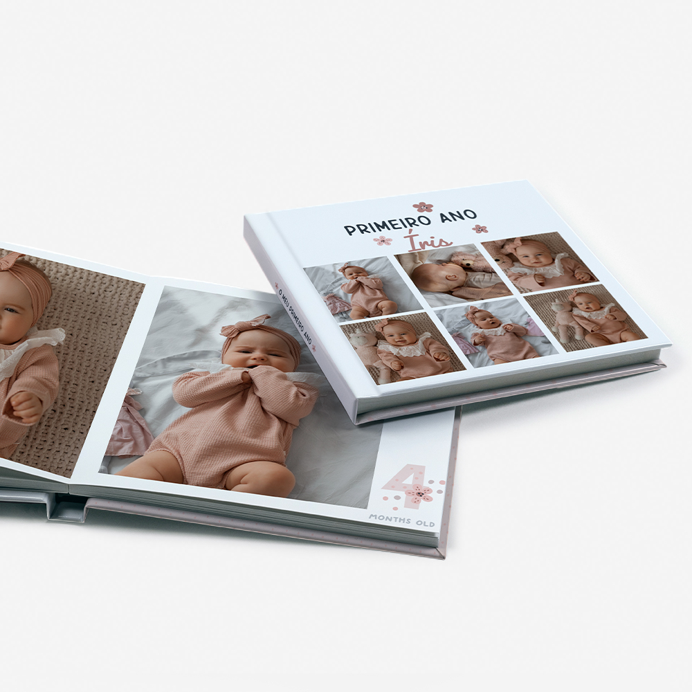 Álbum do Primeiro Ano do Bebé Rosa 4